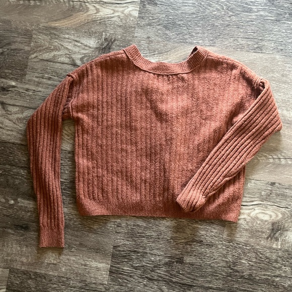 SO Women's Ribbed Cardigan - Rust - Picture 4 of 4